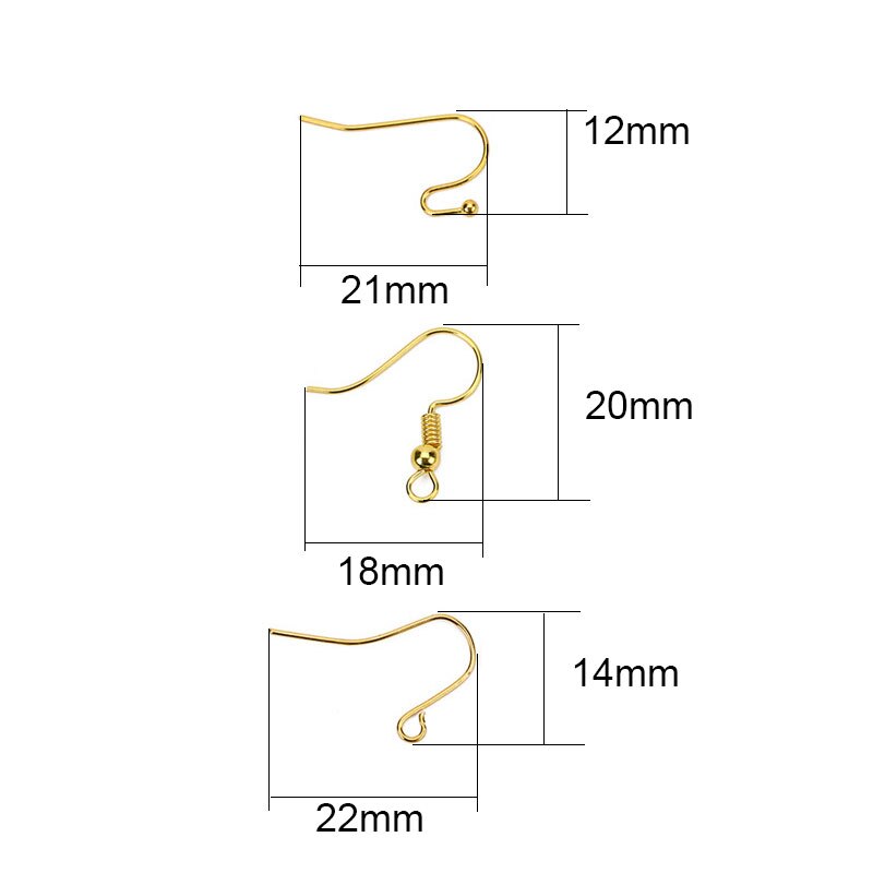 Joybeads 10pcs/lot Gold Silver Color Earring Hooks Diy Metal Earring W
