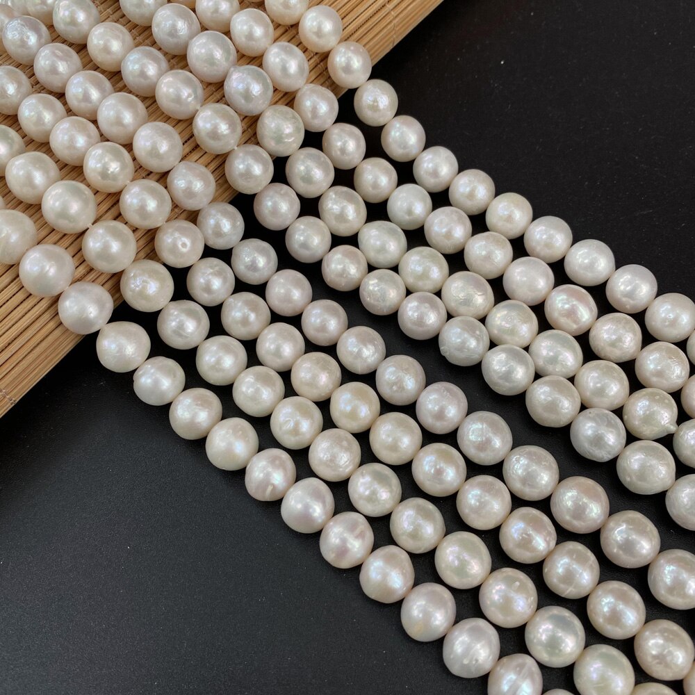 Natural Freshwater Pearl Beaded Rice Shape Punch Loose Beads